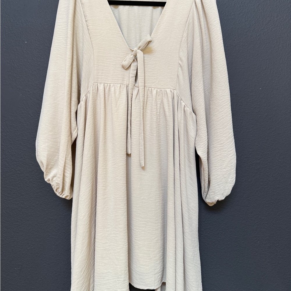 Cream Boho Sleeved Dress